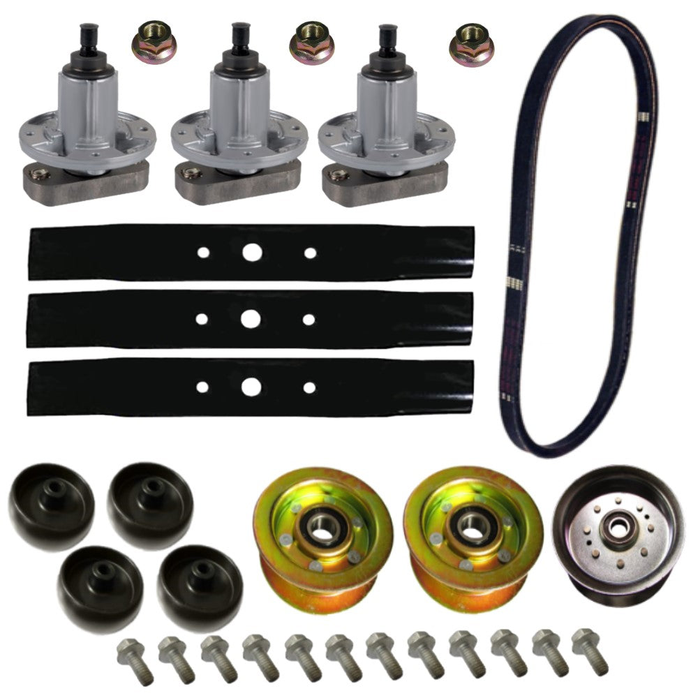 48" Deck Rebuild Kit Mulcher Blades w/ Wheels Fits AYP
