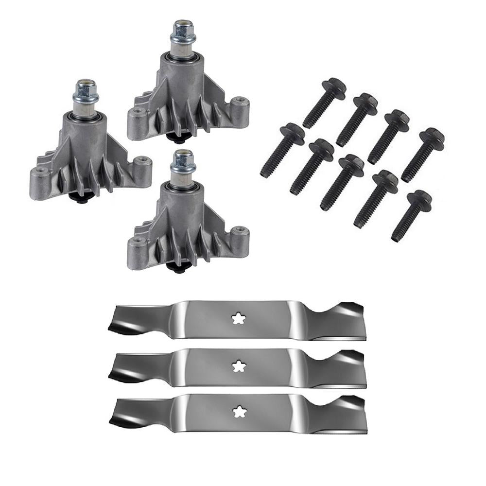 Deck Blades & Spindle Mandrel Kits Fits Craftsman 50" 143651 137380