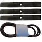 Deck Belt & Blade Kit Fits John Deere 325 335 345 425 445 455 54" M112269 GY2056