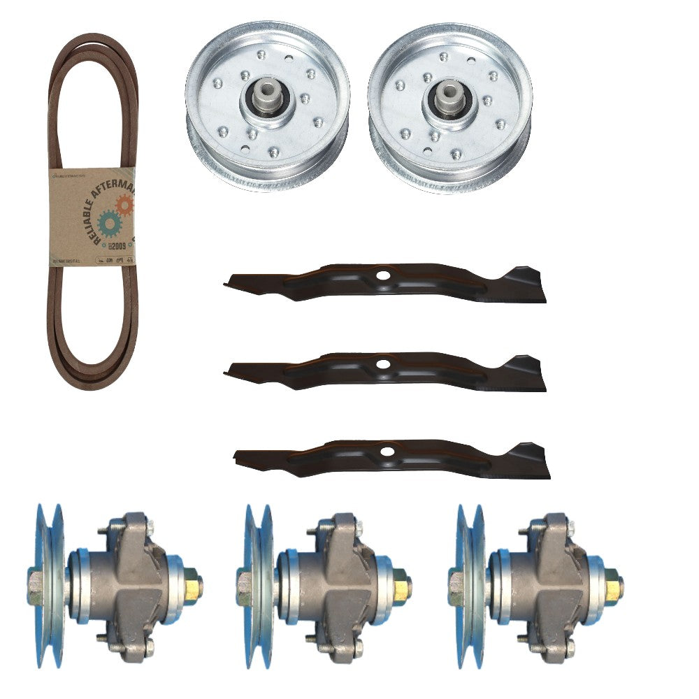 For Cub Cadet 50" Deck LT1050 Spindles Blades Belt Pulleys Kit 954-04077 759-040