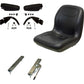Black Seat w/Flip Up Armrests & Seat Rails Fits John Deere Replaces AM107759