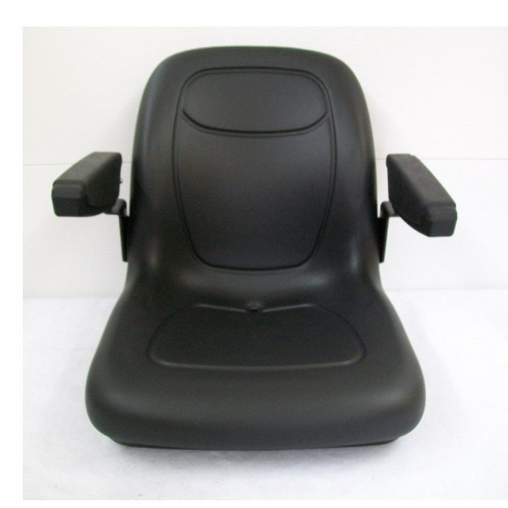 Black Seat w/Flip Up Armrests & Seat Rails Fits Kubota Replaces 102707301CC