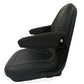 Black Seat w/Flip Up Armrests & Seat Rails Fits Bobcat Replaces 102707301CC