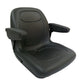 Black Seat w/Flip Up Armrests & Seat Rails Fits John Deere Replaces AM107759