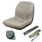 Grey Vinyl Seat with Slide Rails & Presence Switch Fits Universal Products