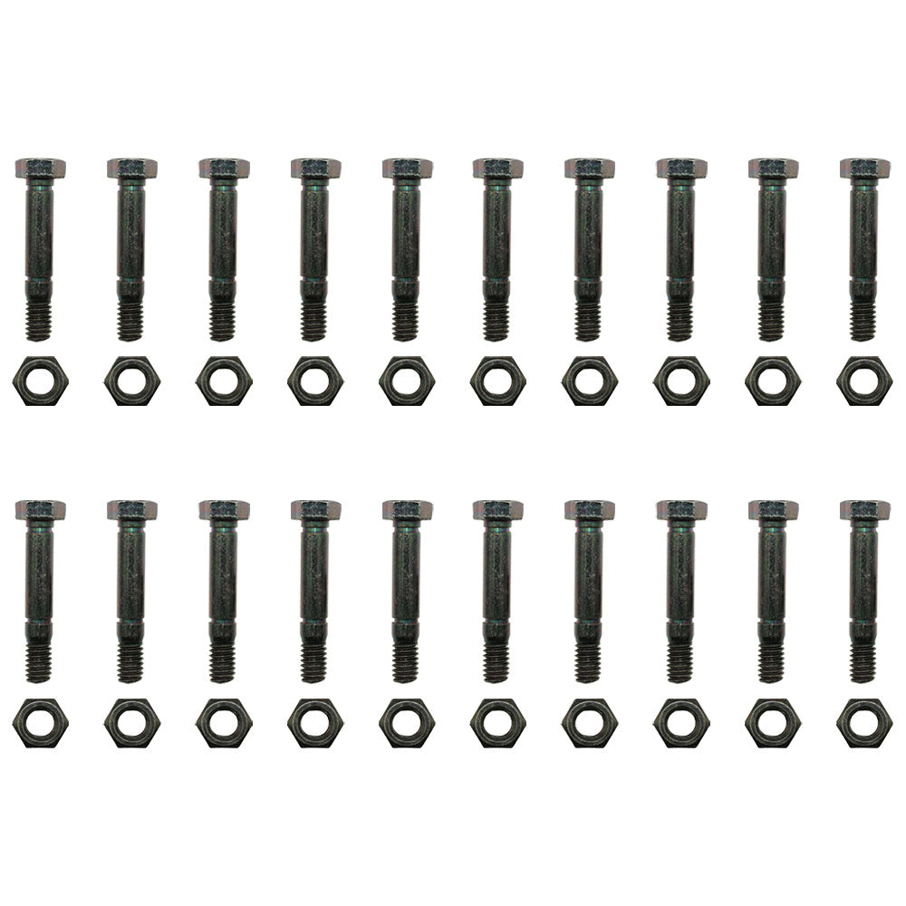 AM122156 QTY 20: 2" x 5/16" Shear Pin with Nut
 Fits John Deere 1032D 1128DDE