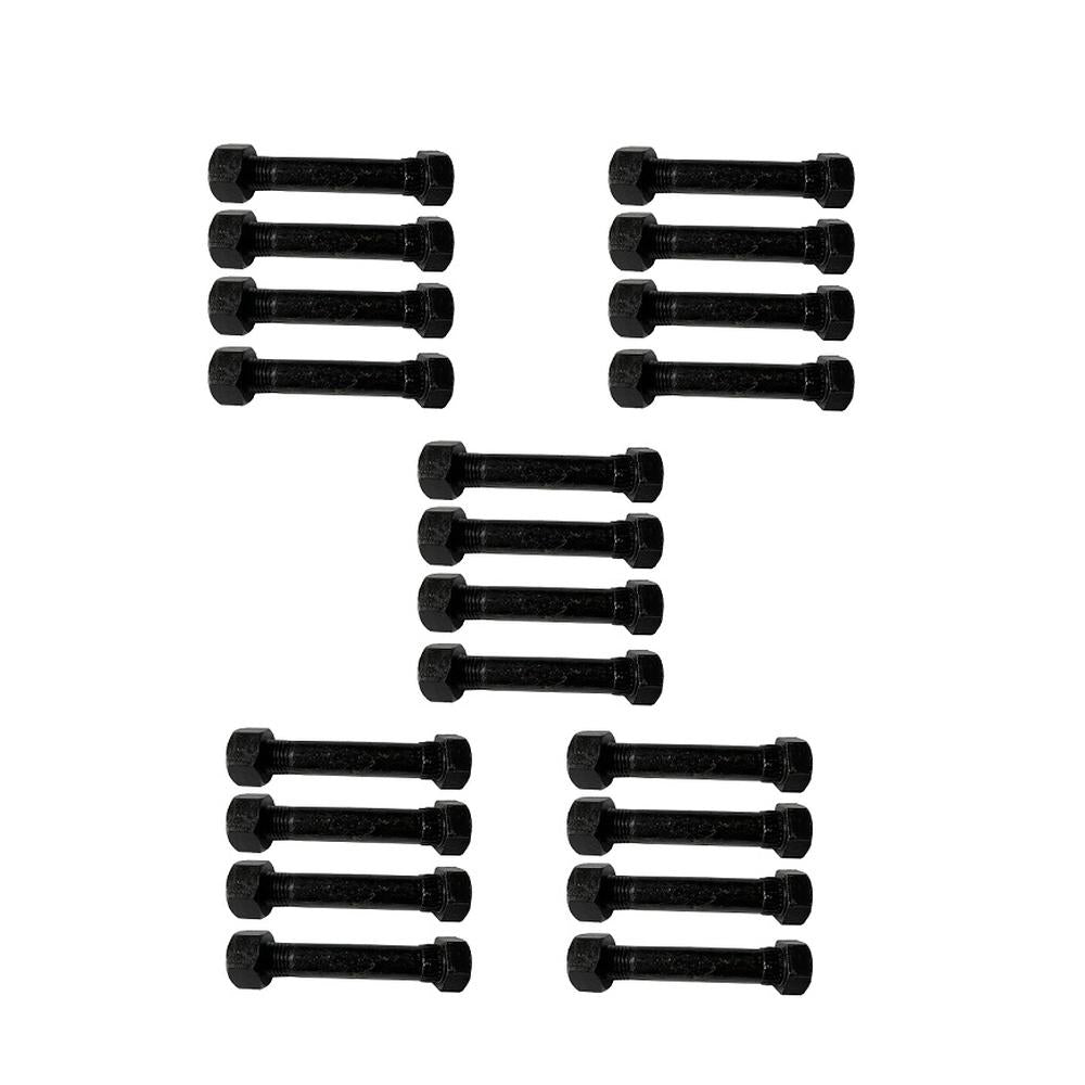 40-Pc Trailer Spring Shackle Bolts & Nuts - 9/16"-18 X 3" Long