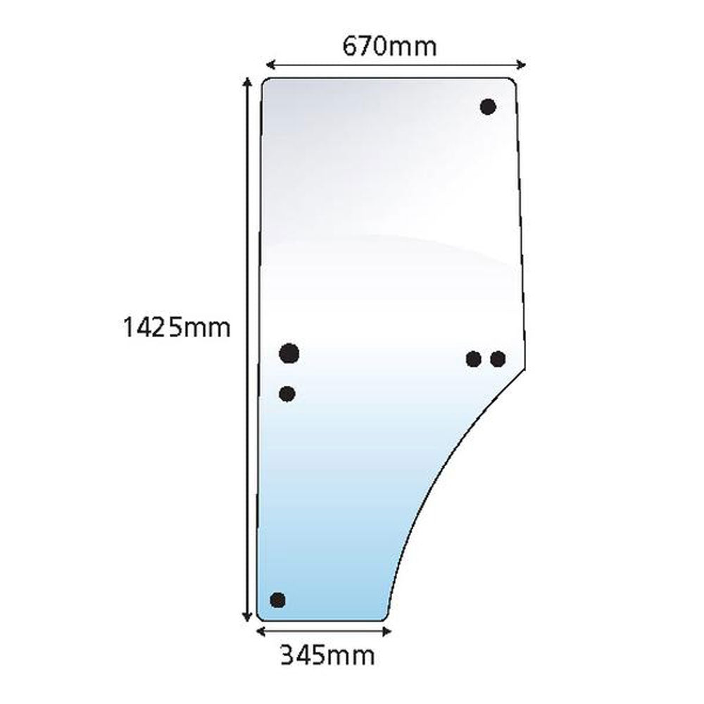 Glass L169102 Fits John Deere 7530E Premium SE6010 Se6020 Se6100 Se6110 SE6120