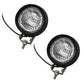 2 Pack 12 Volt 5" Round Halogen Flood Work Lamps for Forklift 55 Watt Bulb