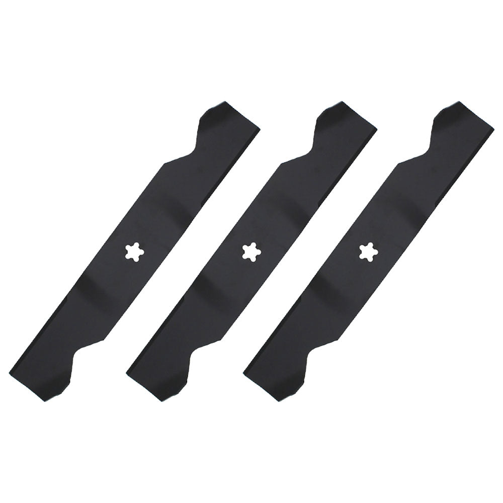 Set of 3 18-1/2" x 5 Point Star AYP STD Lift Fits Husqvarna 532187254 532187256