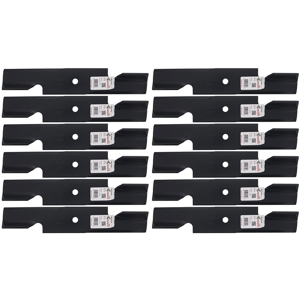 48110-NOTCHED Qty 12: Notched Mower Blade Fits Scag
