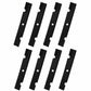 Set of 8 Replacement 16-1/2" Notched Blades for Snapper 32" & 48" Mowers