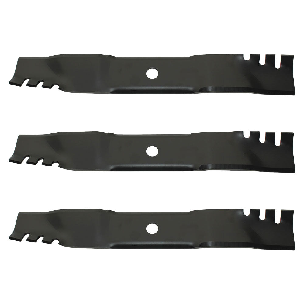 M143520 M145516 3PK Toothed Mulching Blades Fits John Deere 54" Riding Mowers