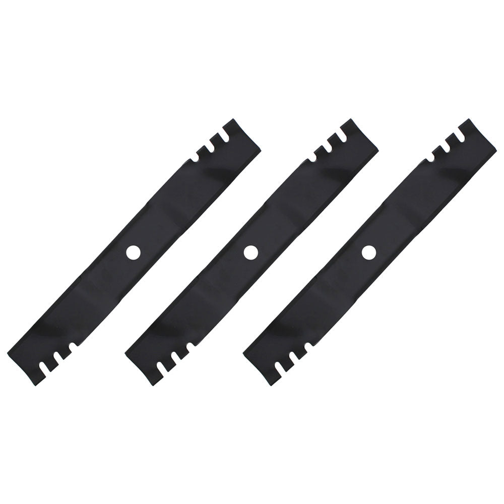 M143520 M145516 3PK Toothed Mulching Blades Fits John Deere 54" Riding Mowers