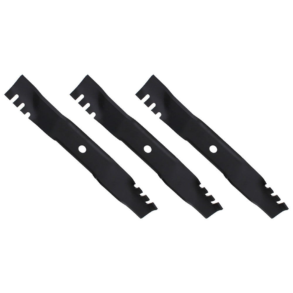 M143520 M145516 3PK Toothed Mulching Blades Fits John Deere 54" Riding Mowers