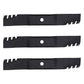 M143520 M145516 3PK Toothed Mulching Blades Fits John Deere 54" Riding Mowers