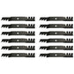 M145516 Qty 12: Toothed Mulching Blade Fits John Deere 2320 GT225 GT235 GT245