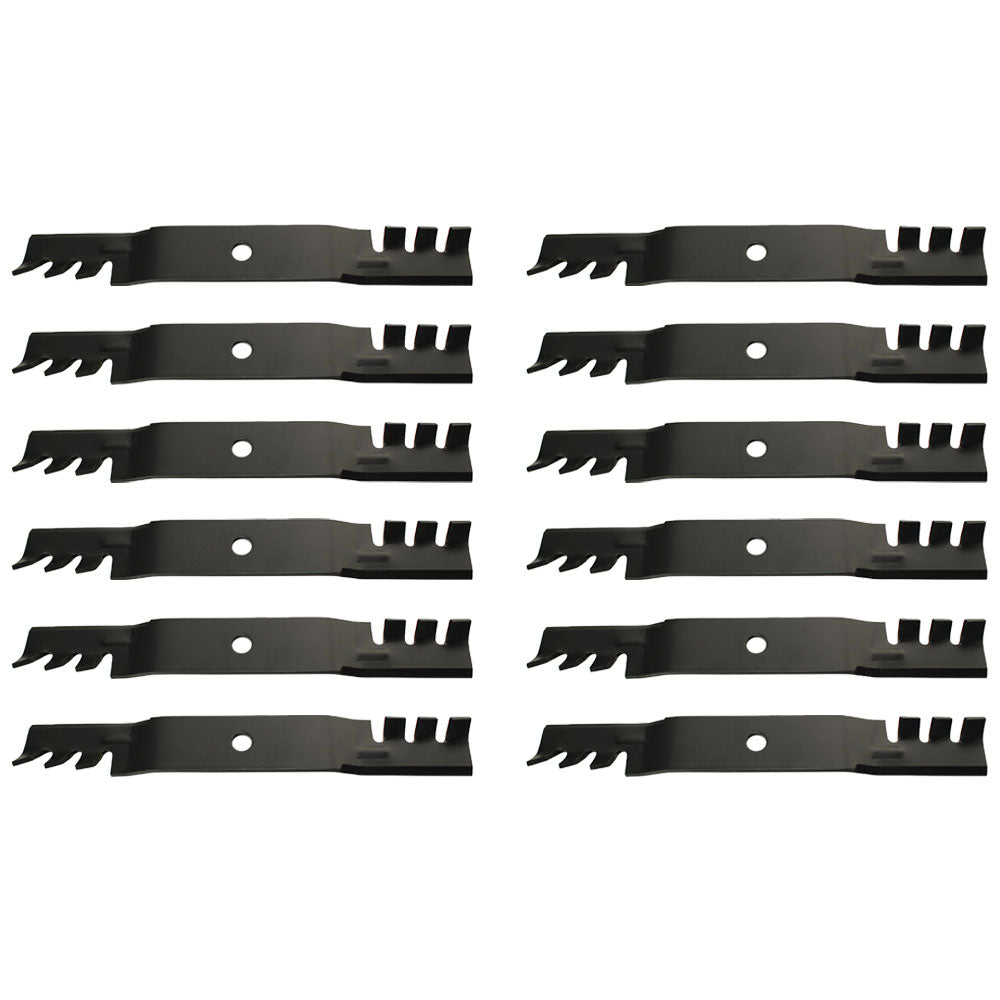 M145516 Qty 12: Toothed Mulching Blade Fits John Deere 2320 GT225 GT235 GT245