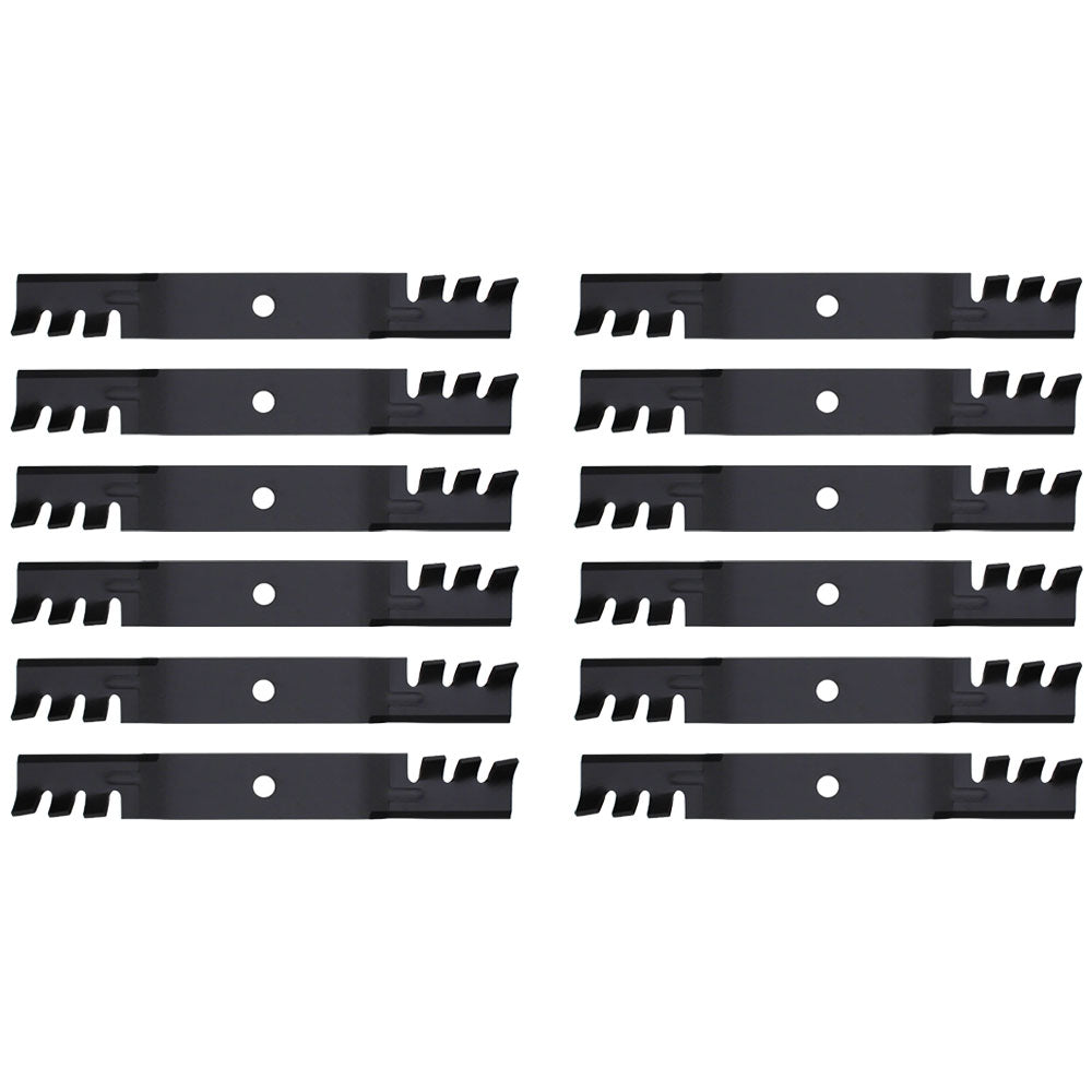 M145516 Qty 12: Toothed Mulching Blade Fits John Deere 2320 GT225 GT235 GT245
