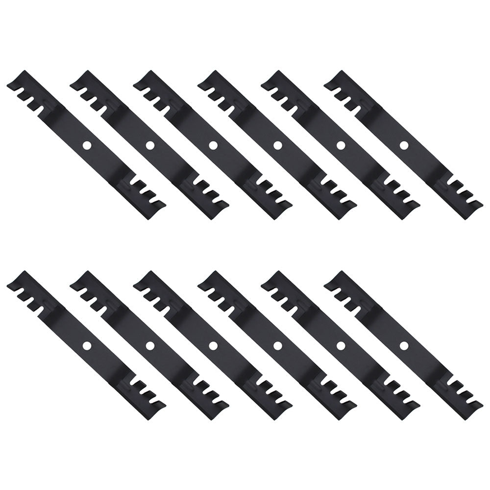 (12) Toothed Mower Blades Fits John Deere ZTrak Z525E Z535M Z540M Z375R M143520