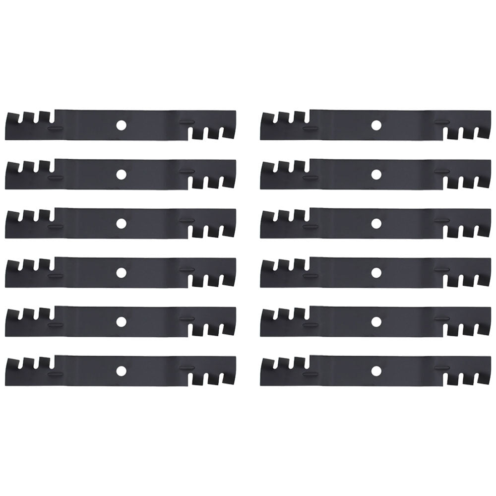 M145516 Qty 12: Toothed Mulching Blade Fits John Deere 2320 GT225 GT235 GT245
