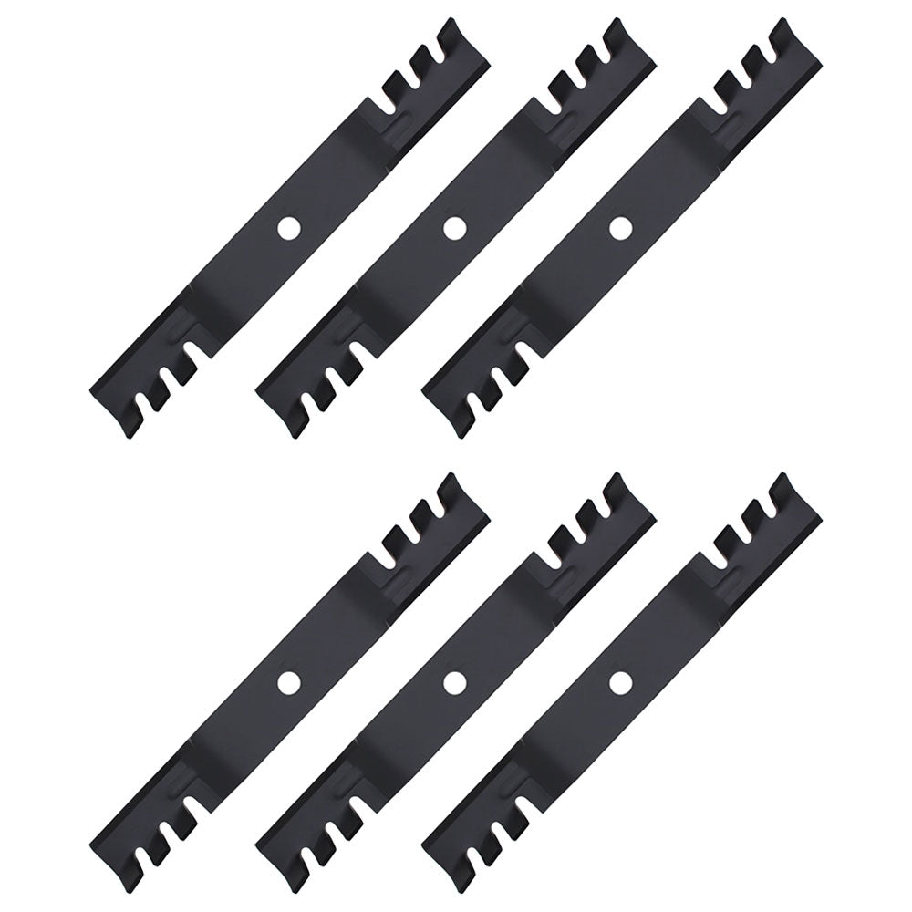 M145516 Qty 6: Toothed Mulching Blade Fits John Deere 2320 GT225 GT235 GT245