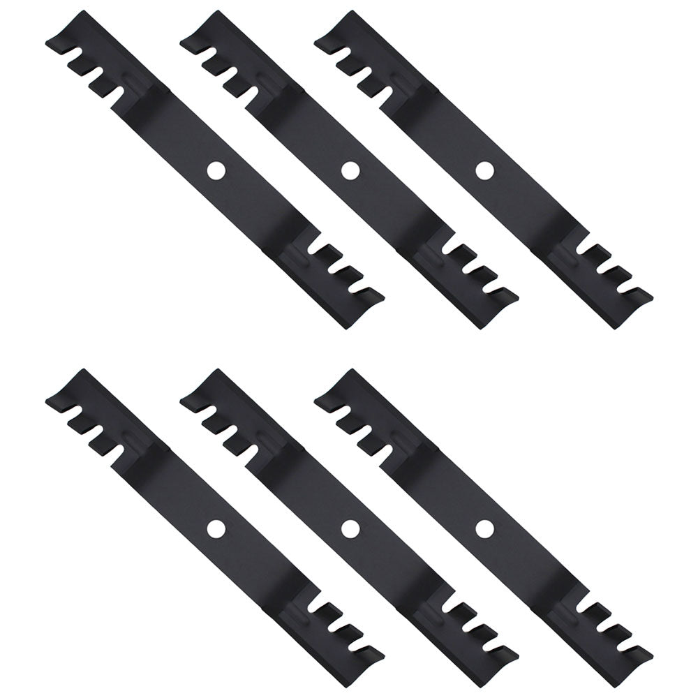 M145516 Qty 6: Toothed Mulching Blade Fits John Deere 2320 GT225 GT235 GT245