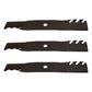 AM137757 Qty 3: Toothed Mower Blade Fits John Deere 145 155C D140 D150 D155 D160