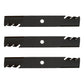 AM137757 Qty 3: Toothed Mower Blade Fits John Deere 145 155C D140 D150 D155 D160
