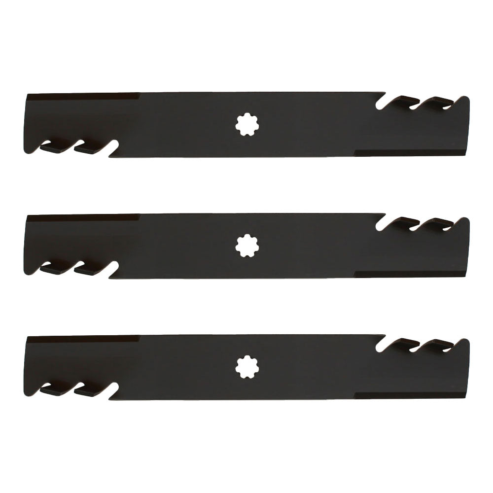 AM137757 Qty 3: Toothed Mower Blade Fits John Deere 145 155C D140 D150 D155 D160