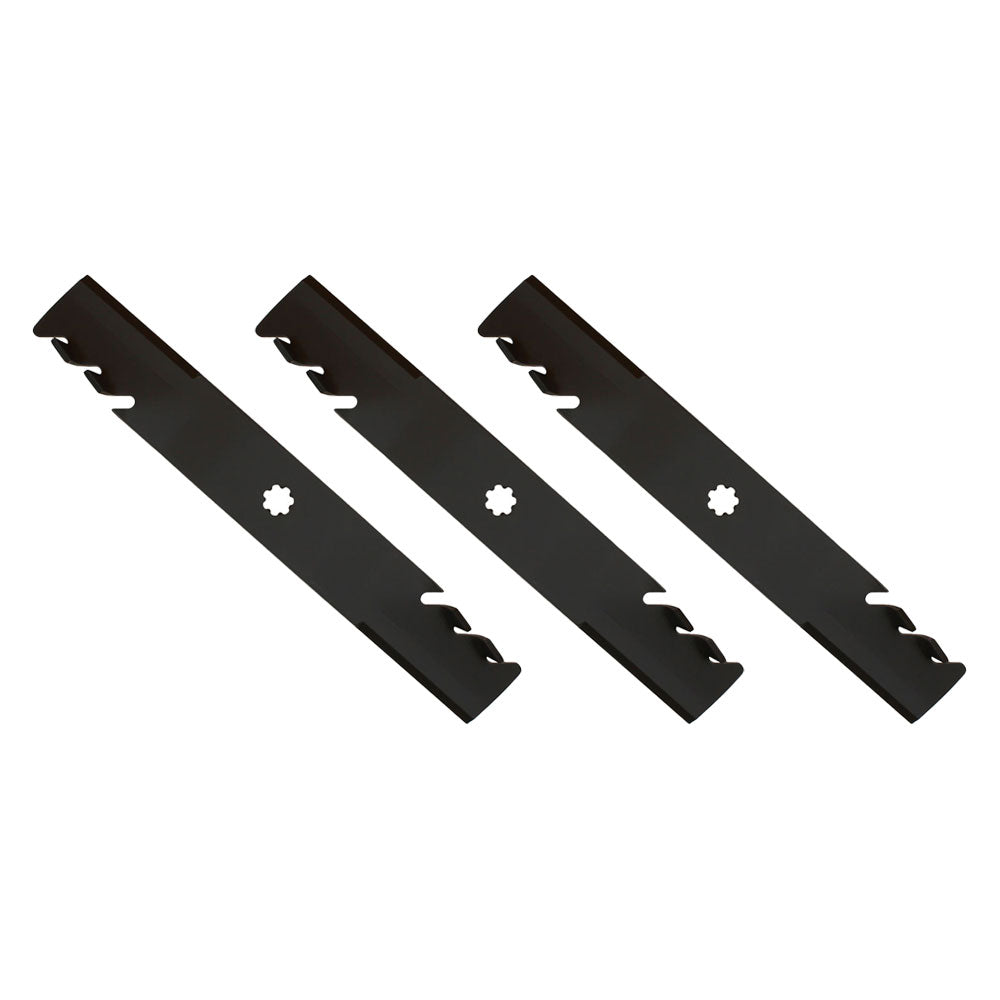AM137757 Qty 3: Toothed Mower Blade Fits John Deere 145 155C D140 D150 D155 D160
