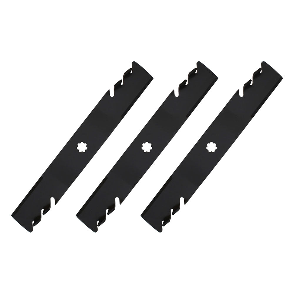 AM137757 Qty 3: Toothed Mower Blade Fits John Deere 145 155C D140 D150 D155 D160