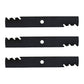 AM137757 Qty 3: Toothed Mower Blade Fits John Deere 145 155C D140 D150 D155 D160