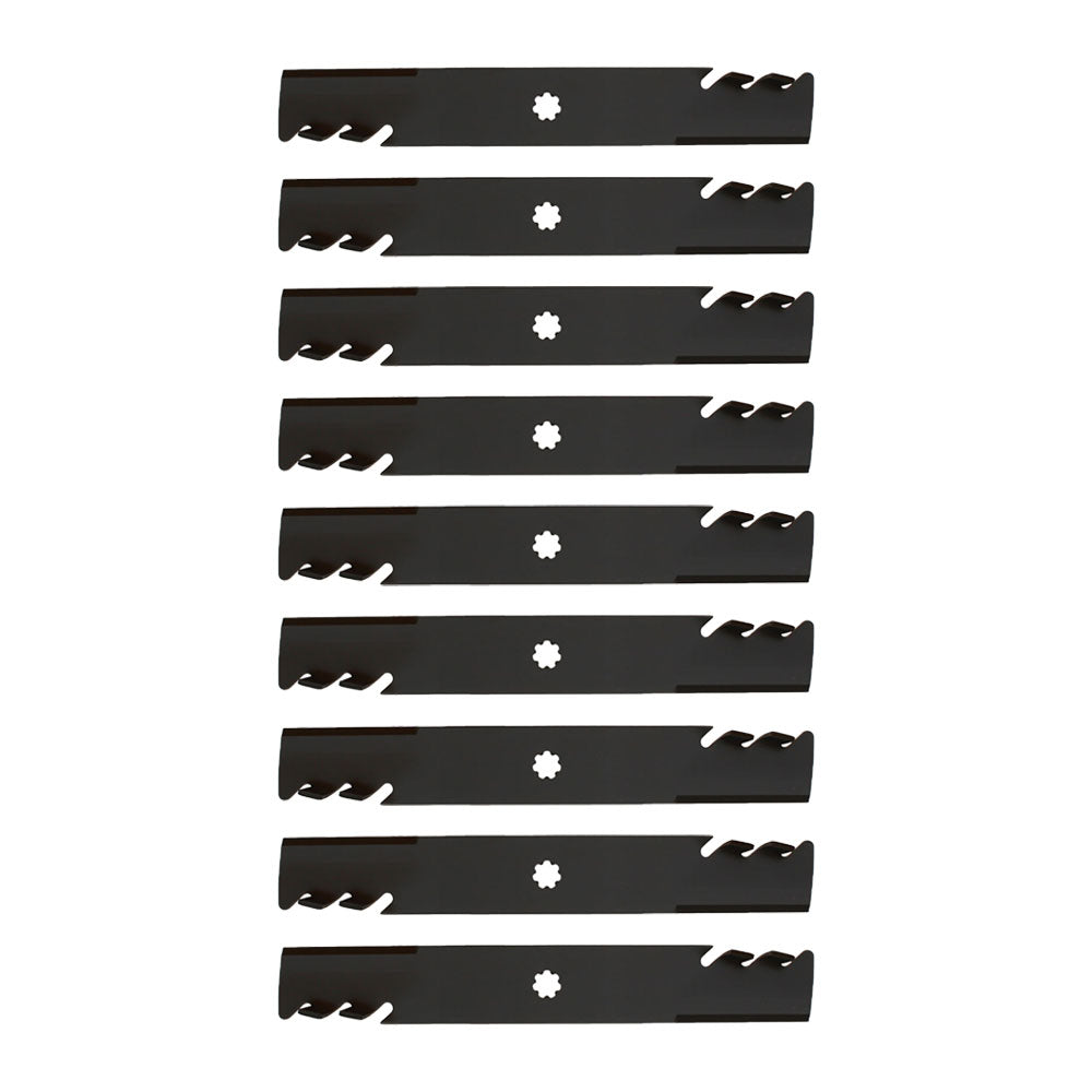 AM137757 Qty 9: Toothed Mower Blade Fits John Deere 145 155C D140 D150 D155 D160