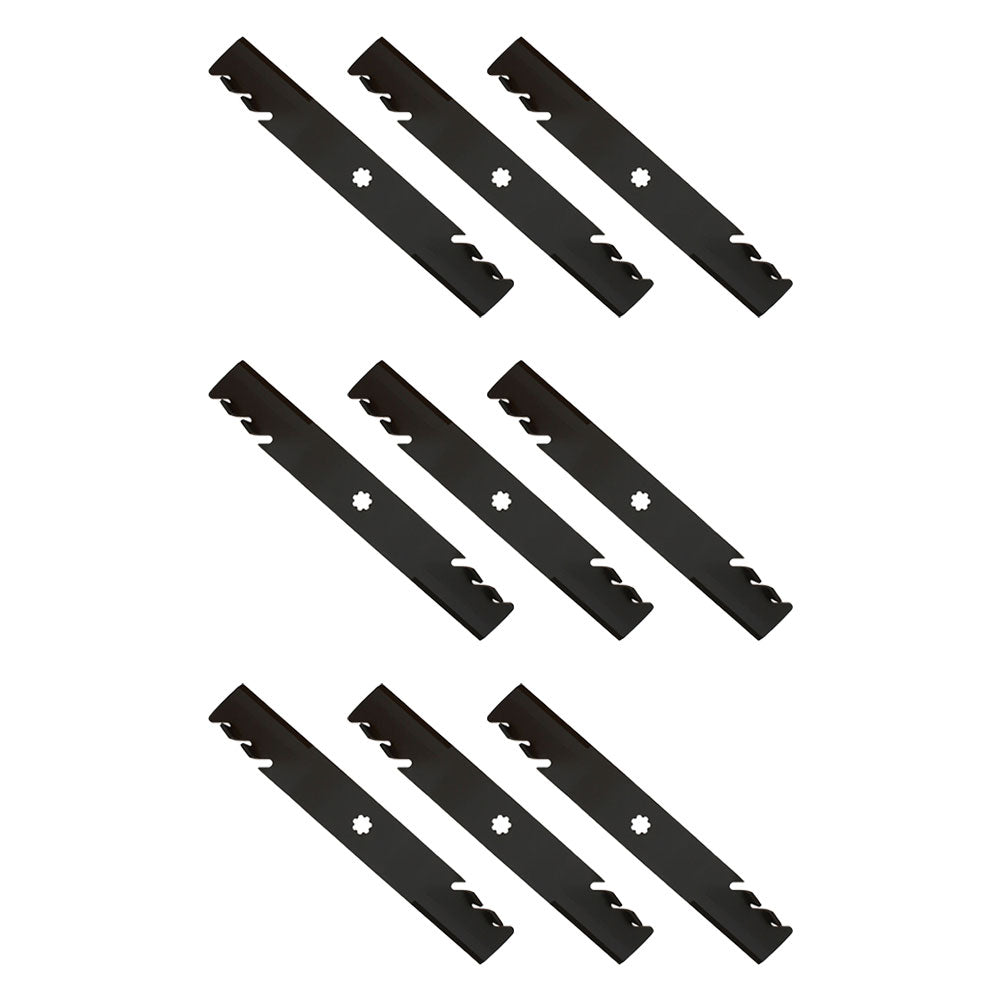 AM137757 Qty 9: Toothed Mower Blade Fits John Deere 145 155C D140 D150 D155 D160