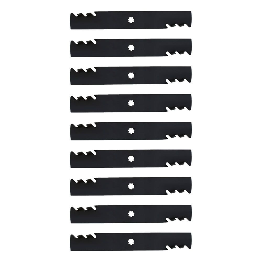 AM137757 Qty 9: Toothed Mower Blade Fits John Deere 145 155C D140 D150 D155 D160