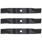 Set of 3 XHT 54" Mower Blades to Fits Kubota K5619-34350 RCK54GR ZD321N