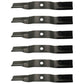 K5935-34360 Set of Six New High Lift Mower Blade Fits Kubota ZD221 ZG227
