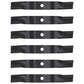 K5935-34360 Set of Six New High Lift Mower Blade Fits Kubota ZD221 ZG227