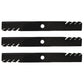 (3) M136195 Toothed Mulching Blade Fits John Deere Z520A Z655 Z710A Z810A