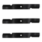 Qty 3: Notched Air-Lift Blade  Fits Yazoo/Kees Replaces 100341