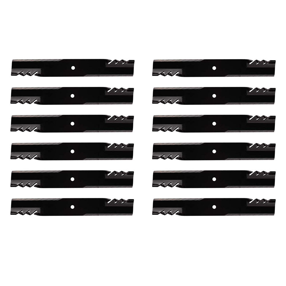 AM101167 Qty 12: Toothed Mulching Blade Fits John Deere 1070 1420 1435 1445 1545