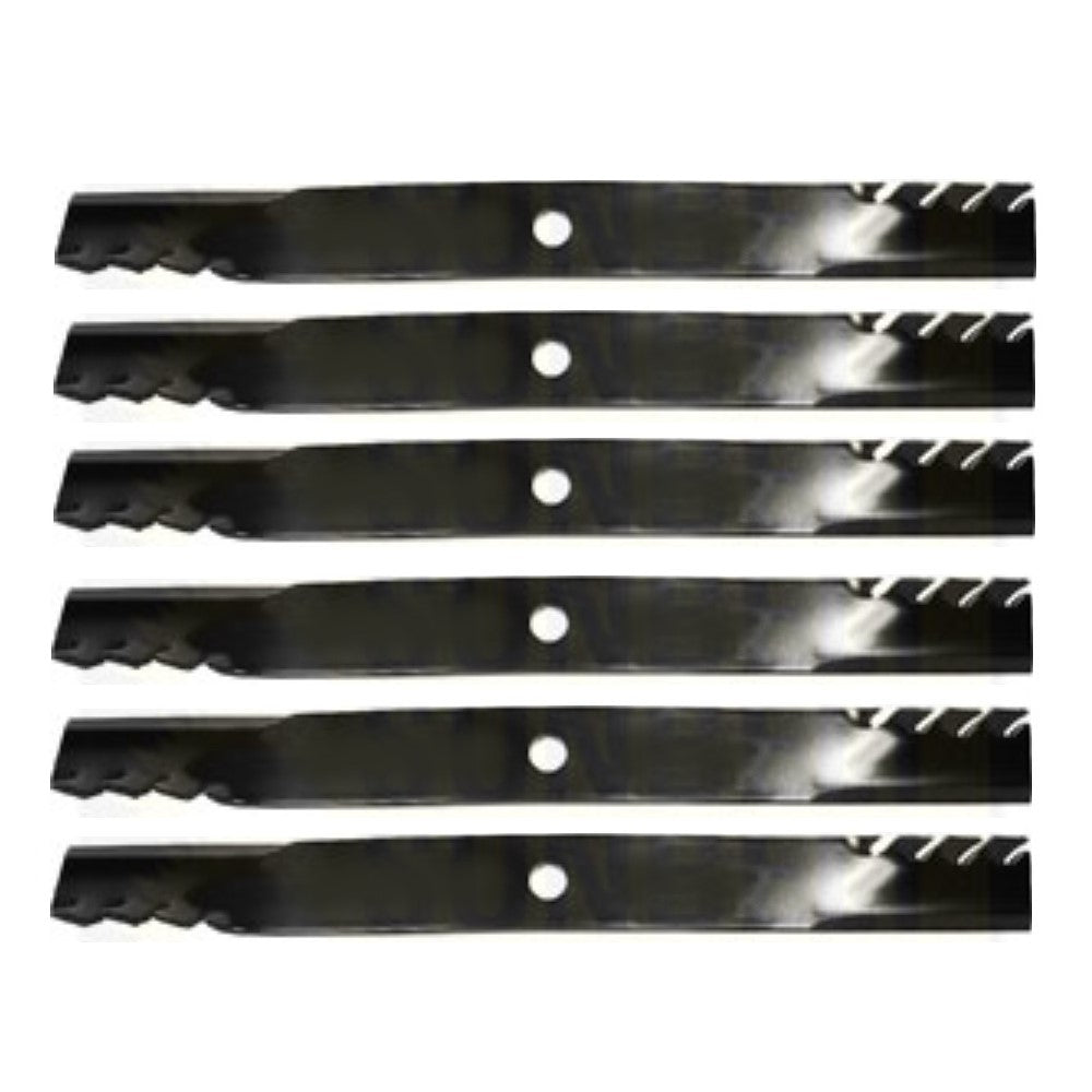 Qty 6: Toothed Mulching Blade
 Fits John Deere Replaces AM101167