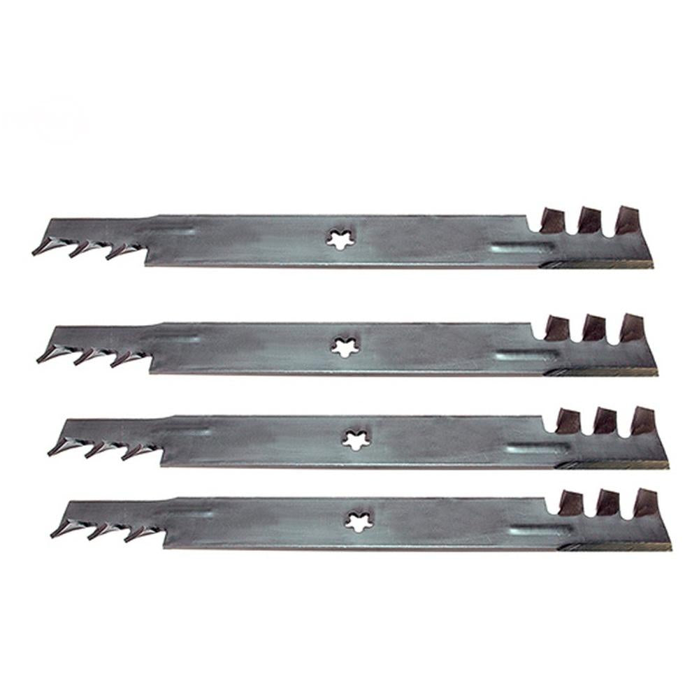 138498-Toothed Qty 4: Toothed Mulching Blade Fits AYP 917.270722 HALT150E