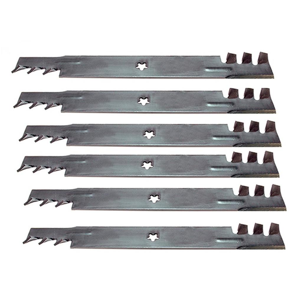 138498-Toothed Qty 6: Toothed Mulching Blade Fits AYP 917.270722 HALT150E