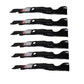 6 Lawn Mower 50" Deck Toothed Blades Fits Troy Bilt Mustang RZT 50 Mustang 50 XP