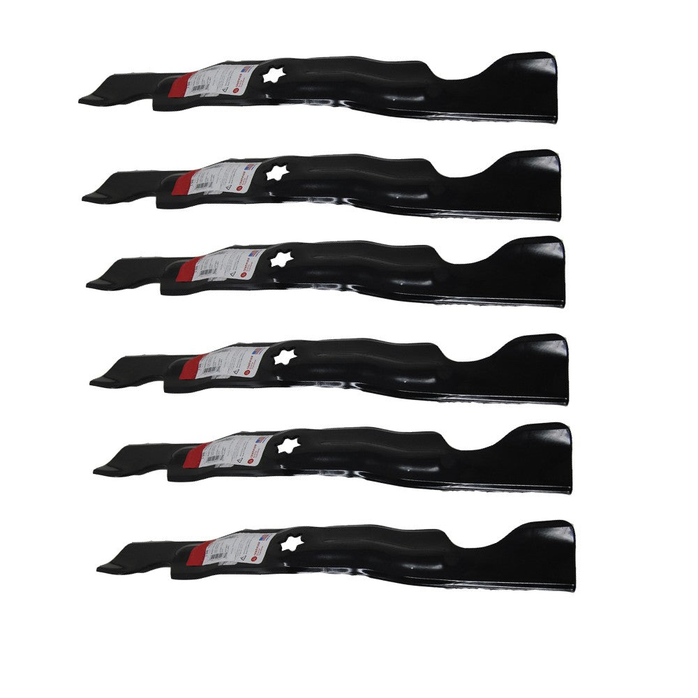 6 Lawn Mower 50" Deck Toothed Blades Fits Troy Bilt Mustang RZT 50 Mustang 50 XP