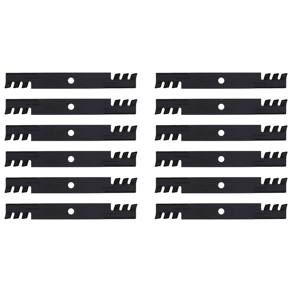 Qty 12: Toothed Mower Blade  Fits Exmark  1165174S