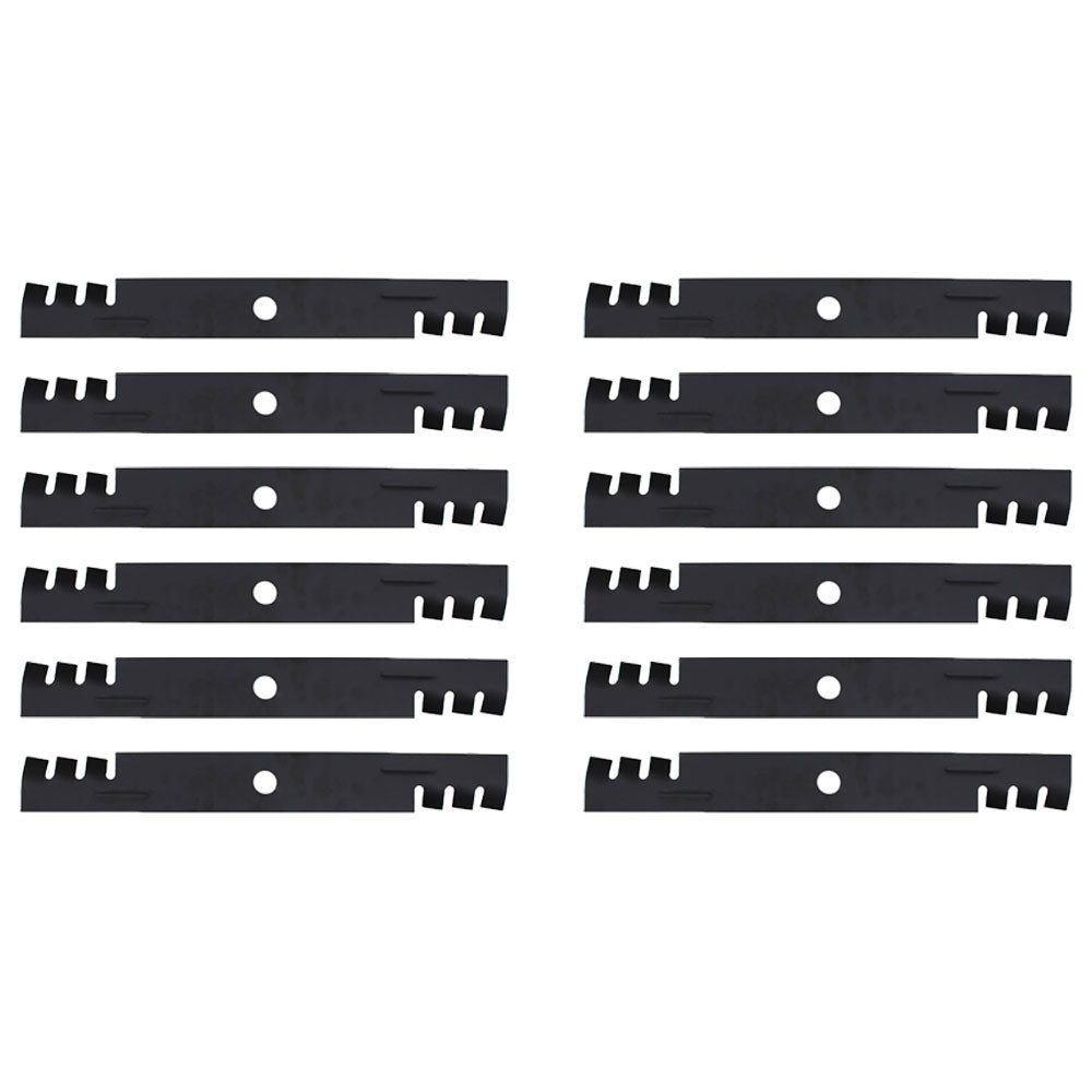 116-5174 Aftermarket Replacement Pack of (12) Toothed Mower Blades Fits Exmark