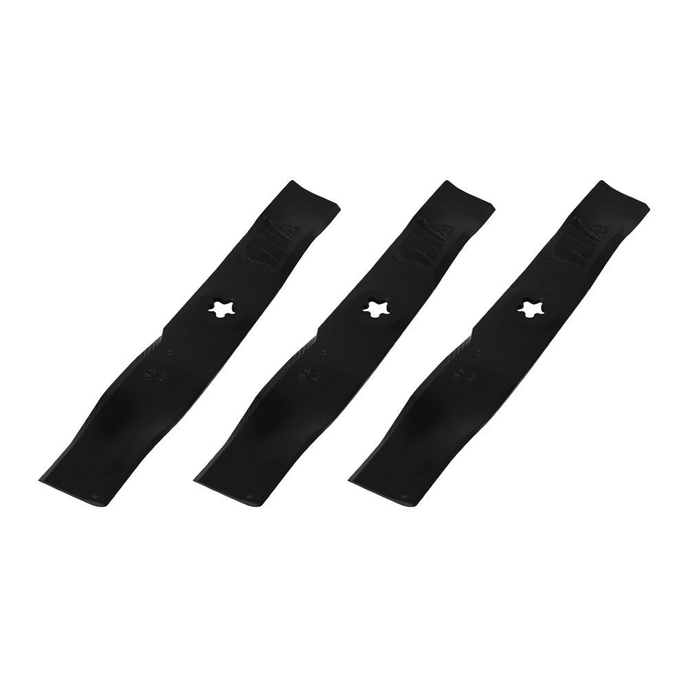 Set of 3 Copperhead 16 5/8" x 5 Point Star Mulching Blades Fits Husqvarna